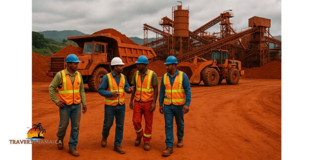 men working on jamaica Bauxite plant
